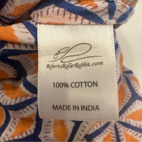 Roberta Roller Rabbit Cotton Embroidered Cover Up Tunic Blouse Top Shirt Sz XS - Picture 11 of 13